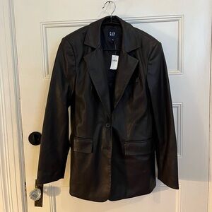 GAP Women's Chocolate Leather Blazer